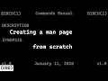 Creating a Linux manpage