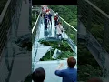 Glass Bridge Shatters Underfoot! 😱 Tourists in Shock! #shorts #glassbridge #skywalk #skybridge