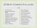 20 Most Common Logical Fallacies