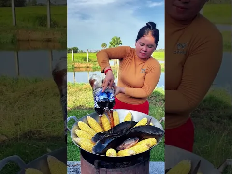 How to braised corn with fish #shorts