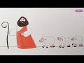 How to draw a shepherd and sheep