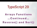 20 TypeScript Mastering sort and reverse in TypeScript - Avoid Common Mistakes