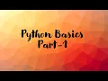 Python Basics Part-1 Let s Learn Python GET CODED with LAKSHAY Coding