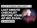 2026 AP Biology FINAL CHECK LIST from ALL Units in 20 minutes