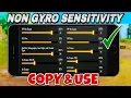 Non Gyro No Recoil sensitivity ✅❌ | Best NON GYRO SENSITIVITY SETTINGS BGMI / PUBG 🔥|| copy \u0026 used ✅