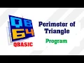 Perimeter of Triangle in QBasic Perimeter of triangle with Dry run Make Easy