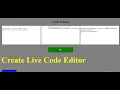 Create a CSS Live Code Editor like JSFiddle Codepen HTML CSS Tutorial