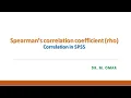 Spearman s correlation coefficient In SPSS presentation and tutorial