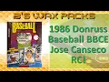 1986 Donruss Baseball Wax Box - Iconic JOSE CANSECO Rookie Card Find