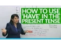 Learn English Grammar to have in the present tense