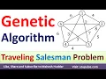 Genetic Algorithm Travelling Sales Man Problem TSP using GA Solved Example by Vidya Mahesh Huddar