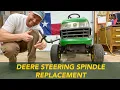 John Deere Mower Steering Spindle Replacement w LIGHTER TRICK