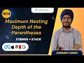 1614 Maximum Nesting Depth of the Parentheses Leetcode Easy Strings Stacks Counter App