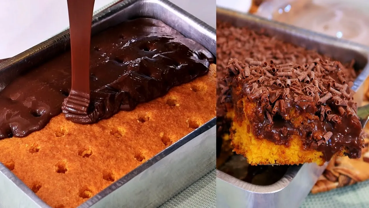 Bolo De Cenoura Zebrado