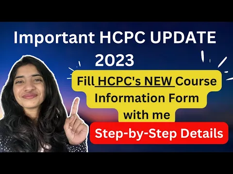 Download MP3 HCPC UPDATE Registration Process 2023- NEW Course Information Form - HCPC Applications International