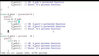 Advanced C Inheritance - Public Protected and Private