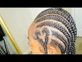 Trending 2 hearts design Feed in cornrow designer braids Stitch braids on 4c hair