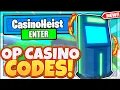 ALL NEW SECRET CASINO HEIST UPDATE CODES In Roblox Jailbreak