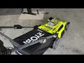 HOW TO START THE RYOBI 40 VOLT LAWNMOWER