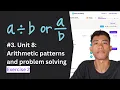 Unit 8 Exercise 2 Arithmetic patterns and problem solving