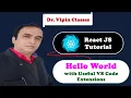 React Tutorial React Installation on VS Code with Useful Extensions Dr Vipin Classes