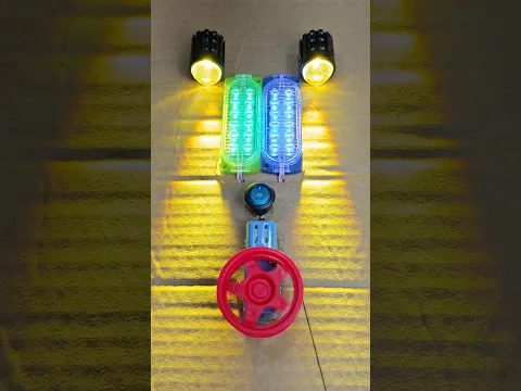 Powering Two Bike Light and Green & Blue Light Using Metal Gear Motor #light #bike #shorts