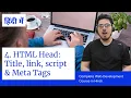 Download Lagu HTML Tutorial: Title, Script, Link \u0026 Meta Tags | Web Development Tutorials #4