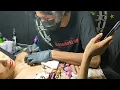 Ms Angel lotus mandala chest tattoo time lapse