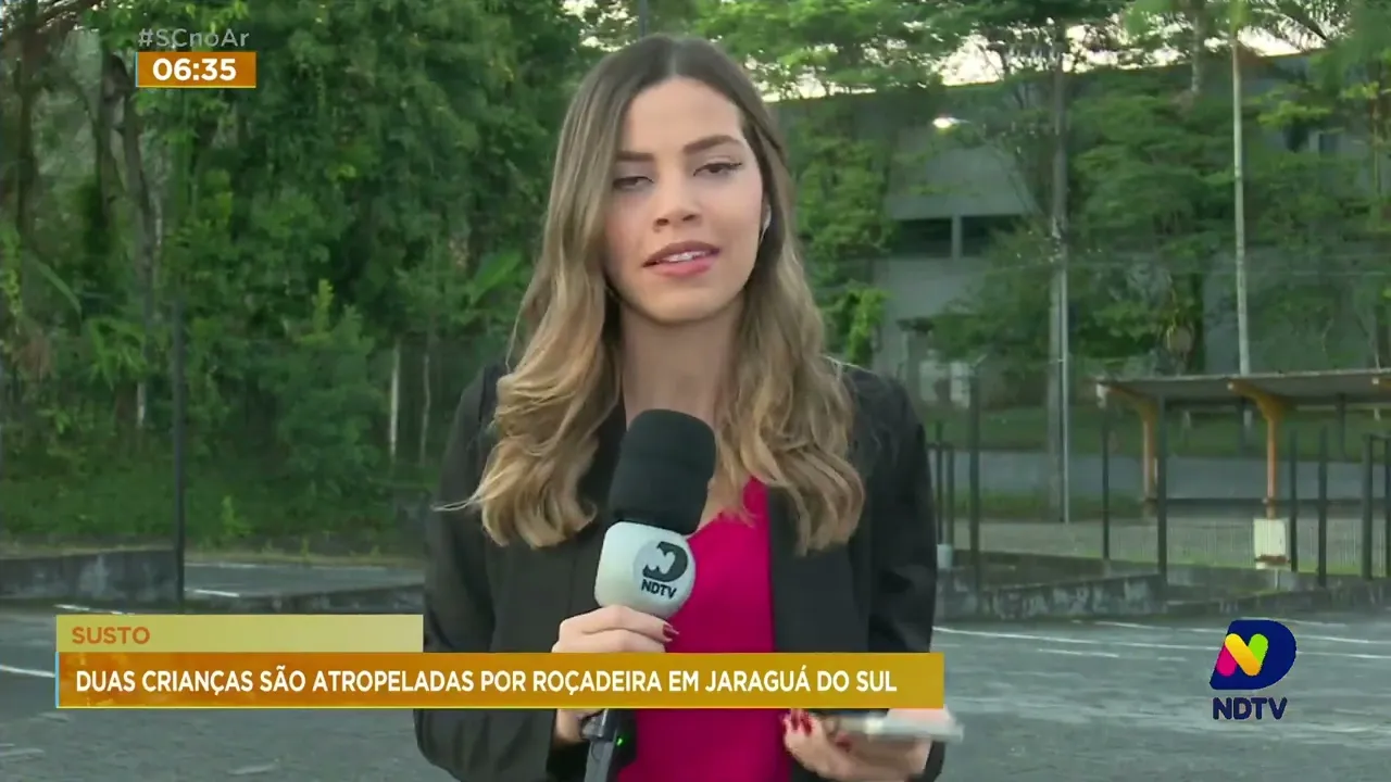 Duas crianças são atropeladas por roçadeira durante partida de futebol em Jaraguá do Sul