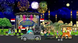 Download Wow!! Dinosaurus ikut Takbir keliling idul Fitri 1442 H/2021 MP3