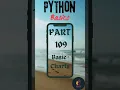 Python Basics Part 109