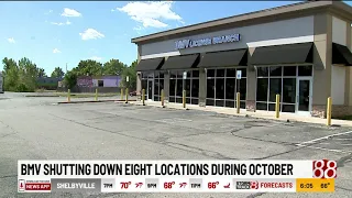 BMV shutting down 8 locations during October