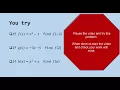 Algebra Reading function notation and evaluating functions