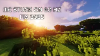 Minecraft java edition stuck on 60 fix 2025