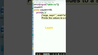 TABLE IN PYTHON WHILE LOOP PRINT INCREMENTS