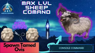 Tamed Ovis Spawn Command Ark Survival Ascended