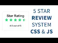 How to code simple 5 Star Rating widget in 11 minutes with Source code