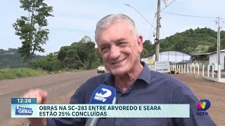SC-283 entre Arvoredo e Seara tem atualização no andamento da obra