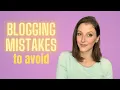 Worst Blogging Mistakes That Will KILL Your Traffic Blogging Success Tips
