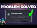 How To Fix GPU Configuration Warning In Davinci Resolve 20
