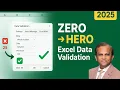 25 From ZERO to HERO in Excel Data Validation - Full Tutorial 2025