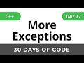 Day 17 More Exceptions - 30 Days of Code HackerRank Solutions