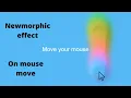 How to create neumorphic effect on moving mouse using HTML CSS and JS