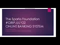 TASK-1 Basic Banking System Sparks Foundation Web Development Internship