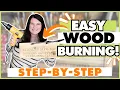 How to Wood Burn the EASY Way Torch Paste Cricut Stencil Tutorial Whit Tip Workshop Ep 1
