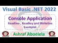 Visual Basic Net 2022 15 Console Application Readline Readkey and Writeline Examples