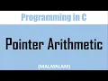 Pointer Expressions and Pointer Arithmetic Malayalam tutorial