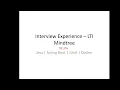 Java SpringBoot Interview Experience LTI Mindtree