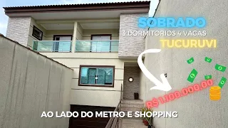 SOBRADO MODERNO COM JARDIM DE INVERNO TODO PLANEJADOS | GARAGEM PARA 4 CARROS | TUCURIVI -- SP