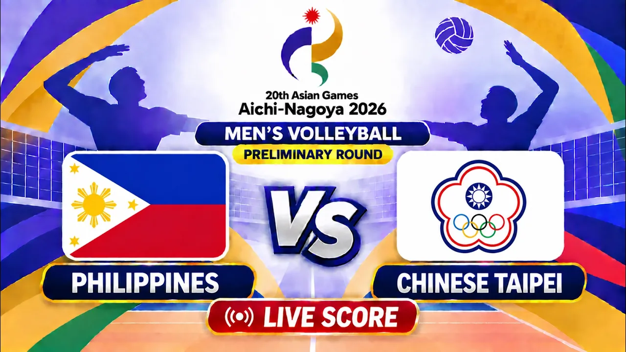 🔴 LIVE | PHILIPPINES vs CHINESE TAIPEI - Asian Games 2026 Men's Volleyball | Livescore Volleyball